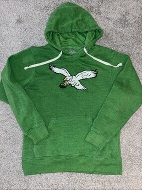 Jalen Hurts #1 Philadelphia Eagles Kelly Green retro hooded hoodie sweatshirt M